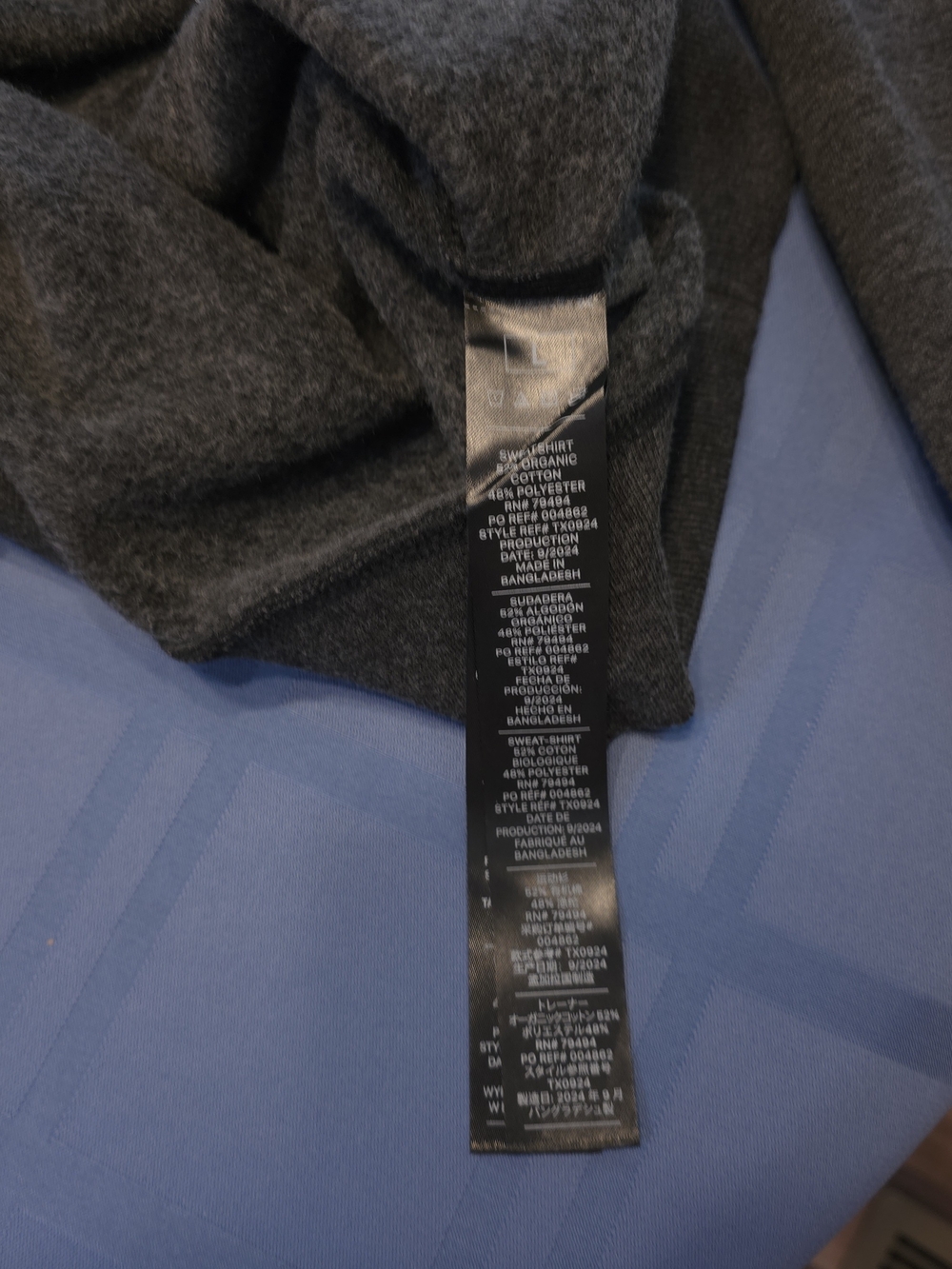 Apple Breathe Mindful Minute Meditation Charcoal Gray Crewneck Sweatshirt - Picture 9 of 12